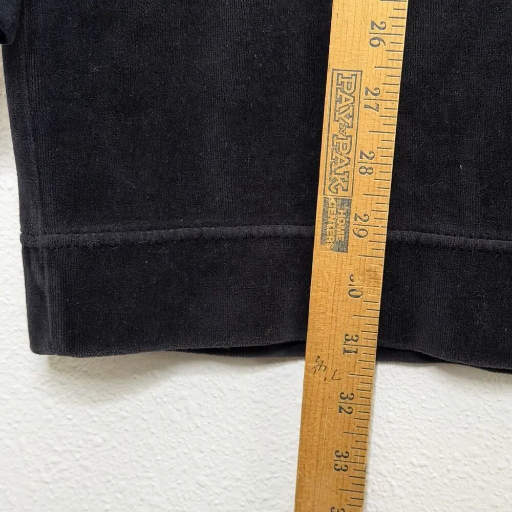 Vintage Nautica Velour Fleece Quarter Zip Pullover Black Men’s XL Sweater